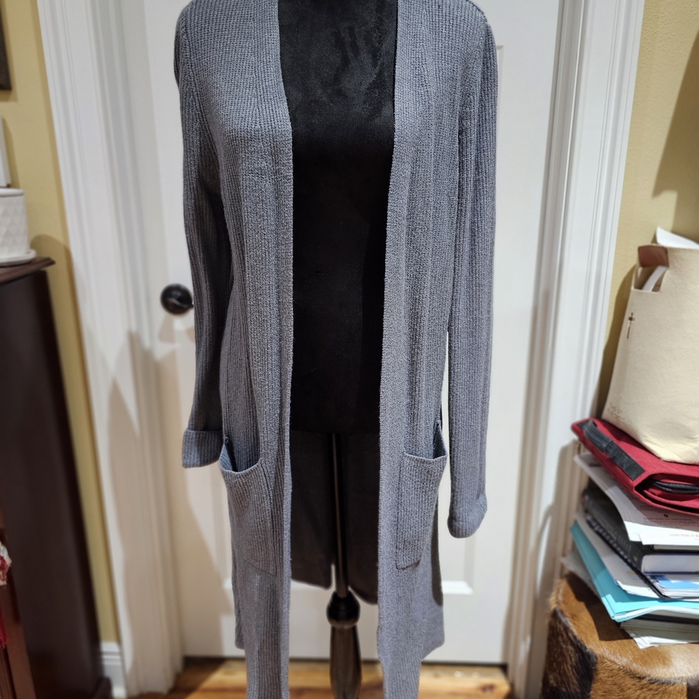 Cyrus Women's Charcoal Open Front Cardigan, NWT - Size M